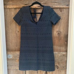 Madewell blue eyelet shift dress